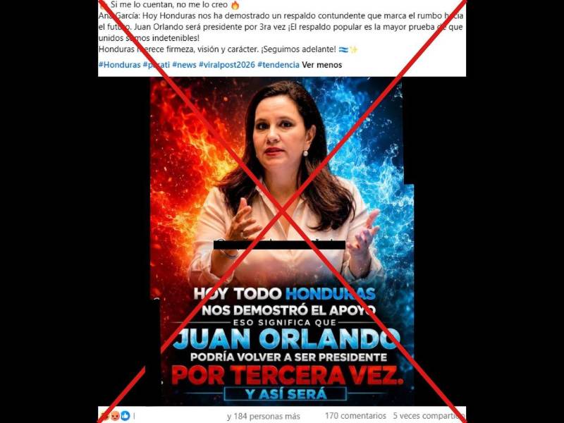 Captura de pantalla a una publicación de Facebook, hecha el 27 de julio de 2026.