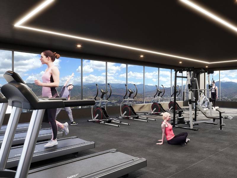 Aluna Tower integra áreas verdes y espacios de convivencia para promover un estilo de vida moderno y sostenible.