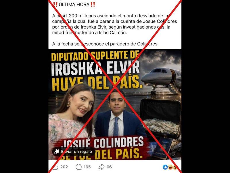 Captura de pantalla a una publicación de Facebook hecha el 9 de junio de 2026.
