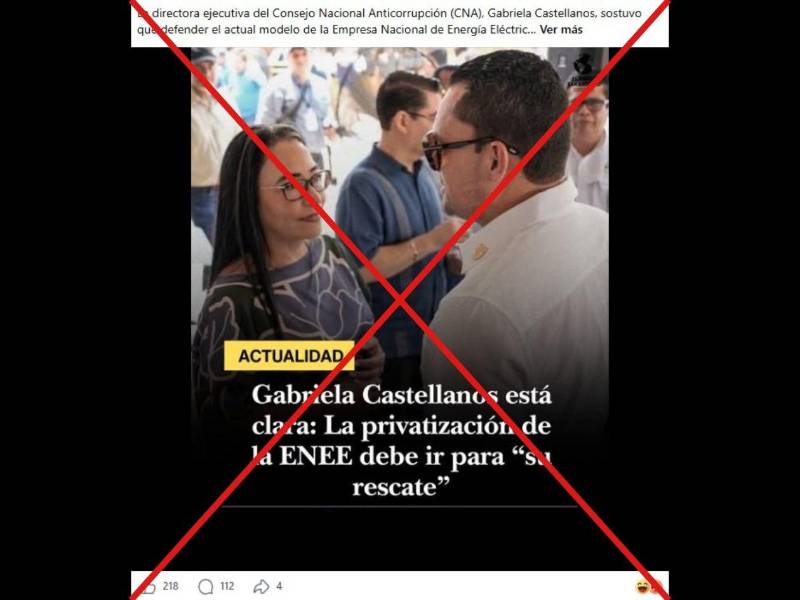 Captura de pantalla a una publicación de Facebook, hecha el 25 de agosto de 2026.
