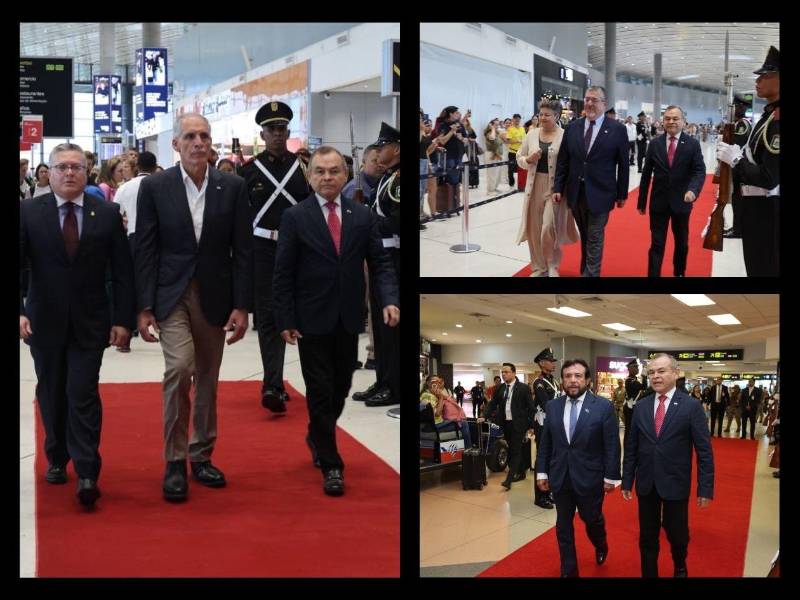 Arribo a Panamá del presidente de Guatemala, Bernardo Arévalo; el presidente de Honduras, Nasry Asfura Zablah; y el vicepresidente de El Salvador, Félix Ulloa.