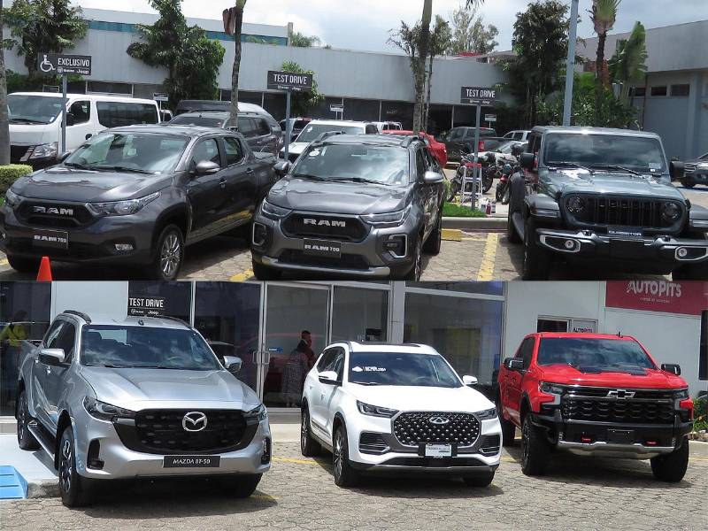 La amplia gama de vehículos van desde los compactos y sedanes, hasta SUVs, pickups y camiones.