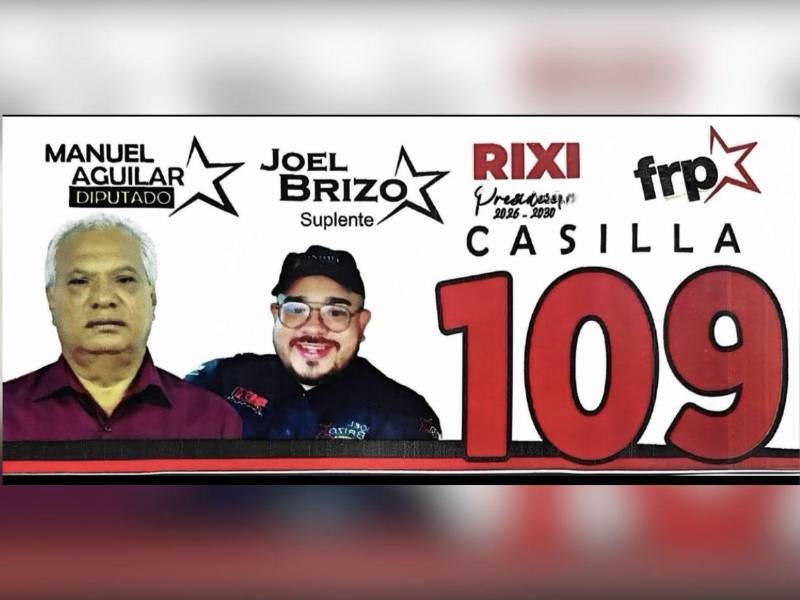 Silvio Johel Brizo durante la campaña interna de Libre de 2025.