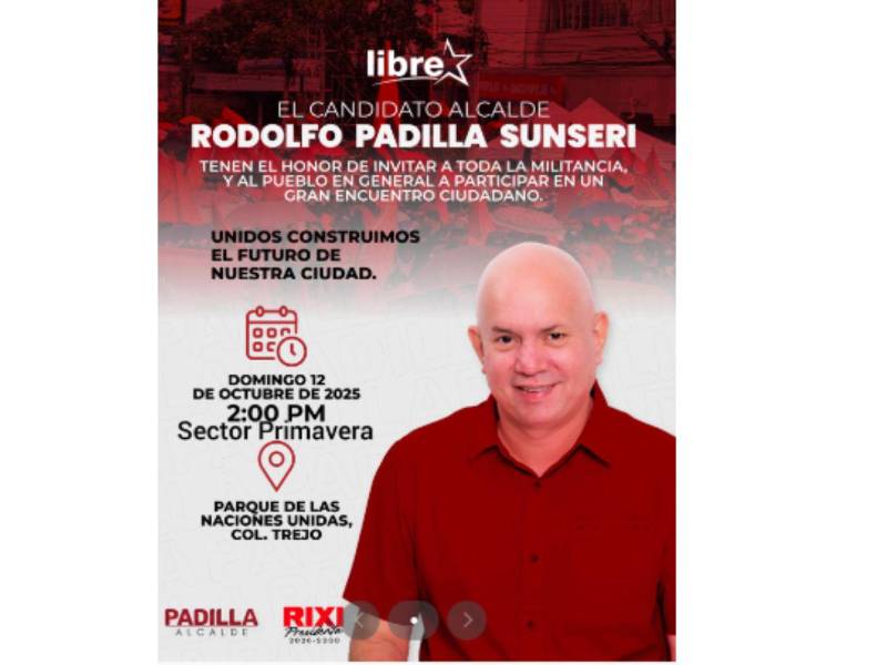 Captura de pantalla al cartel original de Padilla.