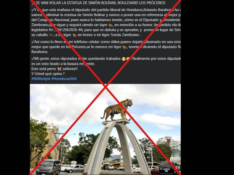 Captura de pantalla a una publicación en Facebook hecha el 12 de junio de 2026.