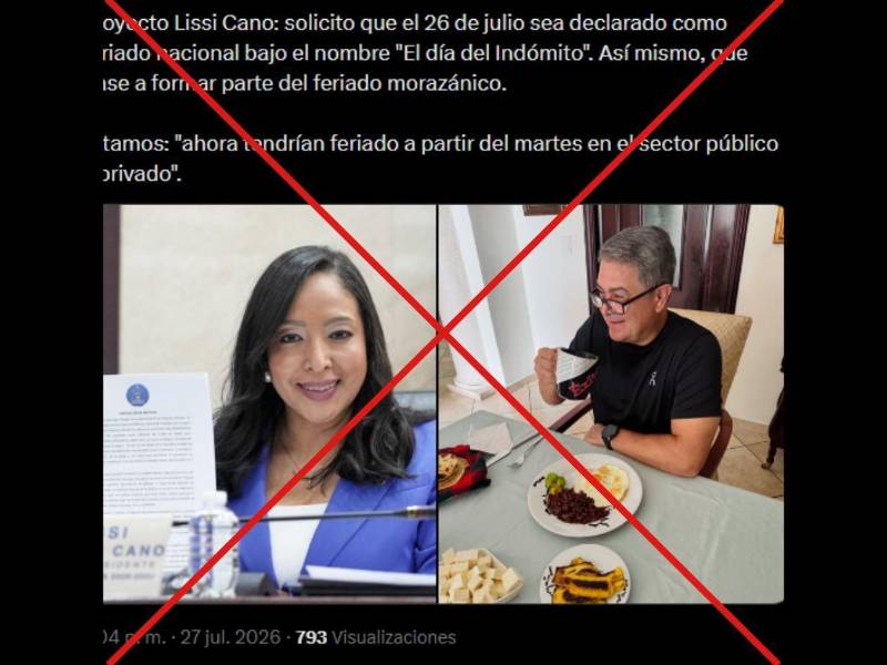 Captura de pantalla a una publicación de X hecha el 28 de julio de 2026.