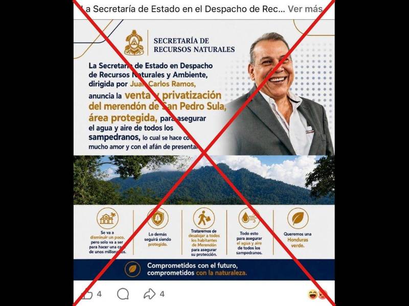 Captura de pantalla a una publicación de Facebook hecha el 27 de mayo de 2026.