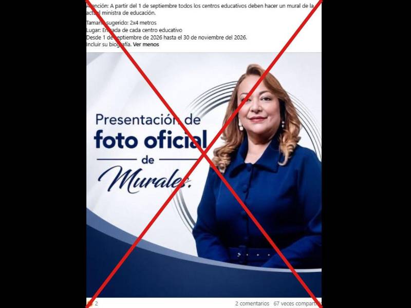 Captura de pantalla a una publicación de Facebook, hecha el 21 de julio de 2026.