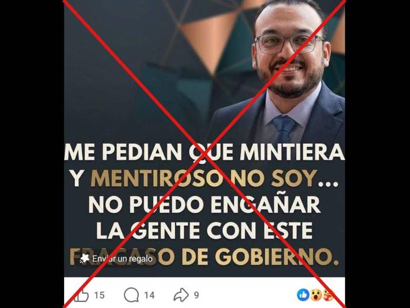 Captura de pantalla a una publicación de Facebook hecha el 14 de agosto de 2026.