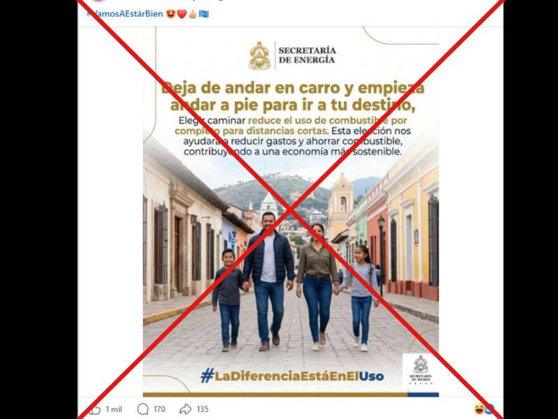 Captura de pantalla a una publicación de Facebook hecha el 30 de abril de 2026.