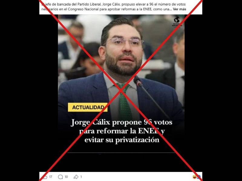 Captura de pantalla a una publicación de Facebook, hecha el 26 de agosto de 2026.