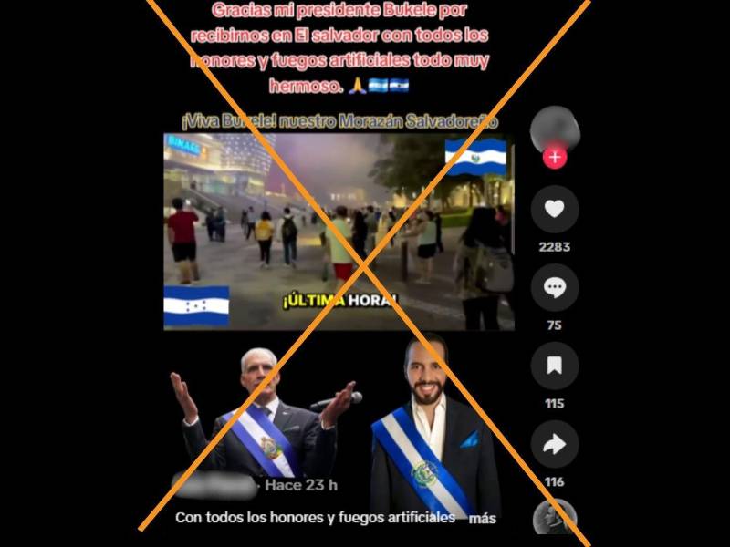 Captura de pantalla a una publicación de TikTok hecha el 5 de octubre de 2026.