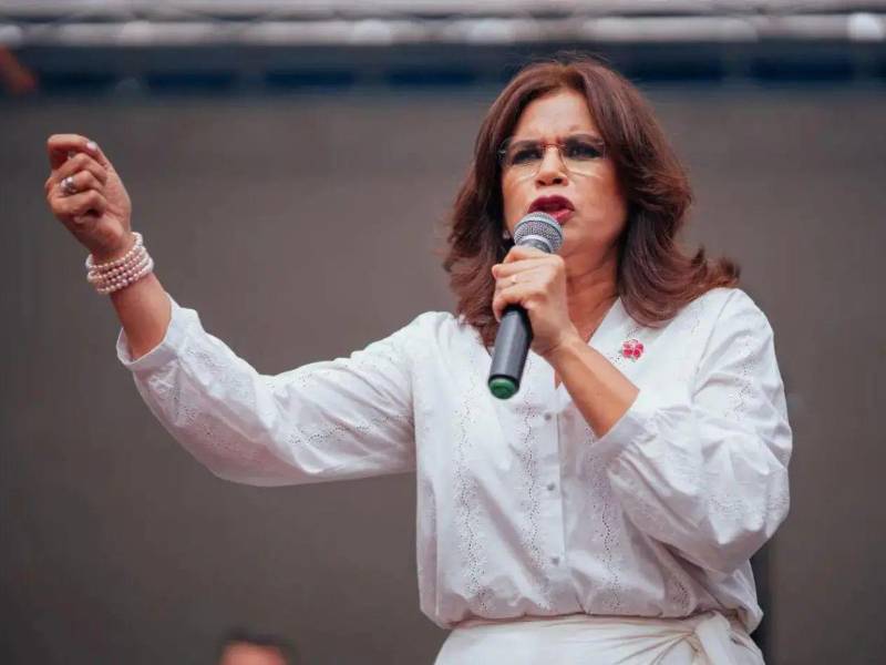 Rixi Moncada, excandidata presidencial del partido Libertad y Refundación (Libre).