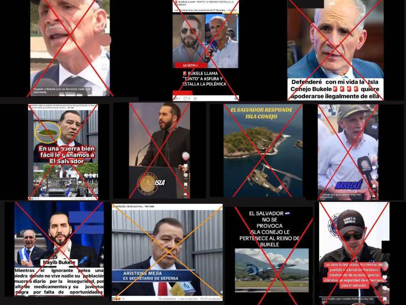 Collage de capturas de pantalla a verificaciones hechas por EL HERALDO.