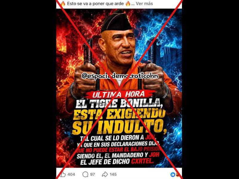 Captura de pantalla a una publicación de Facebook hecha el 17 de julio de 2026.