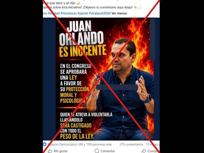 Captura de pantalla a una publicación de Facebook, hecha el 28 de julio de 2026.