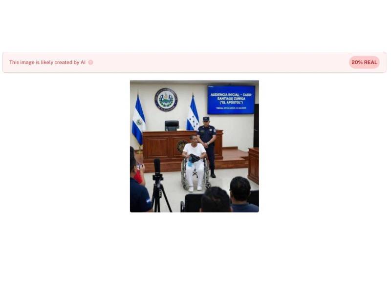 Captura de pantalla a los resultados de Undetectable AI sobre la imagen.