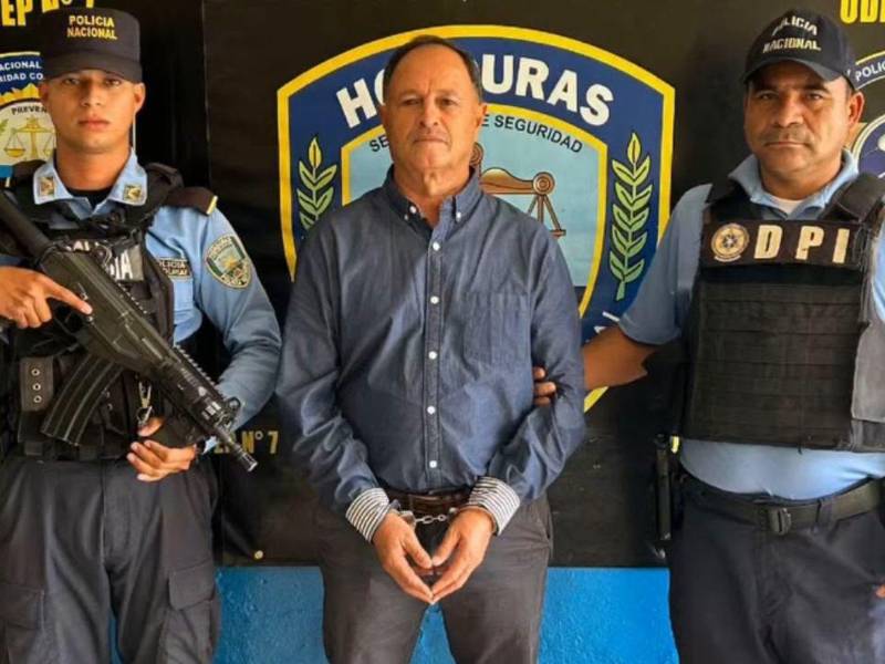 Imagen tomada tras la captura de Henry Antonio Valladares Vallecillo.