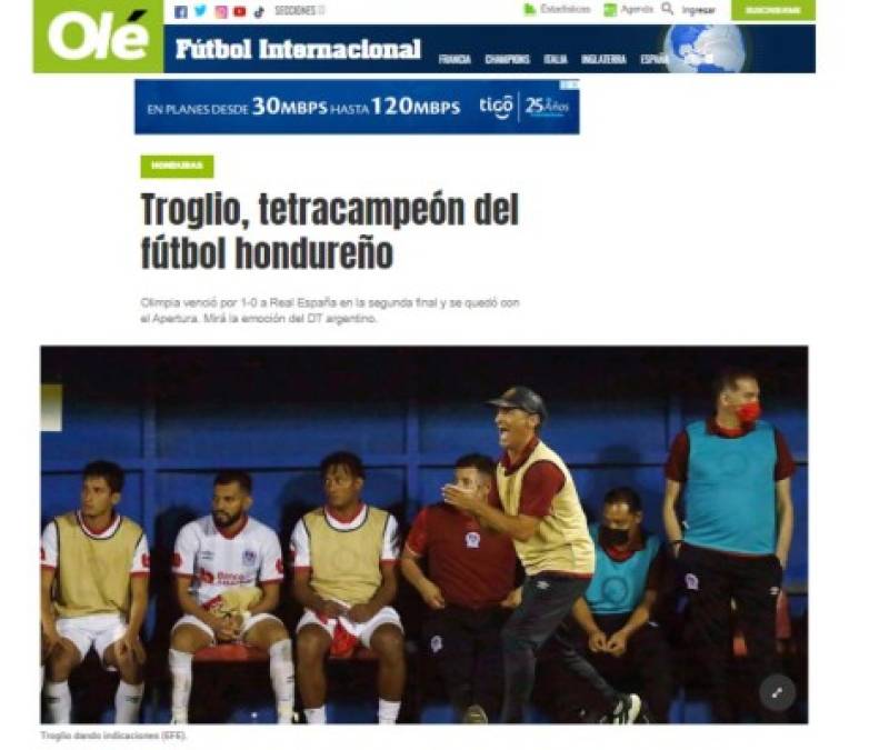 Prensa internacional destaca tetracampeonato del Olimpia de Pedro Troglio