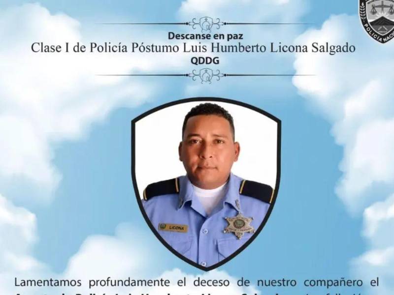 Comunicado de la Policía Nacional sobre la muerte del agente.