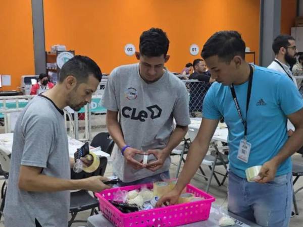 De cada maleta electoral se extrae los votos para contarlos y cotejarlos con el acta, luego del conteo se valida los datos.