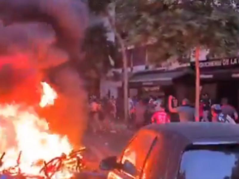 Desorden en París en festejo de aficionados de PSG tras ganar Champions League