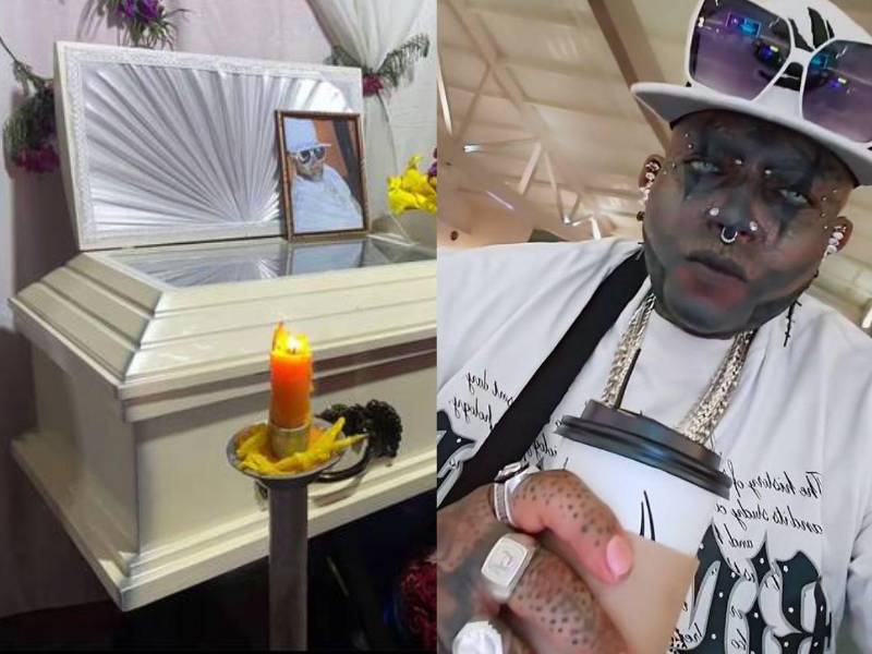 Entre arreglos florales, lágrimas y muestras de cariño, familiares y amigos velan los restos mortales de José Luis Álvarez, conocido como “El Pollo”, quien fue asesinado dentro de una cantina en Comayagüela, en la capital hondureña.