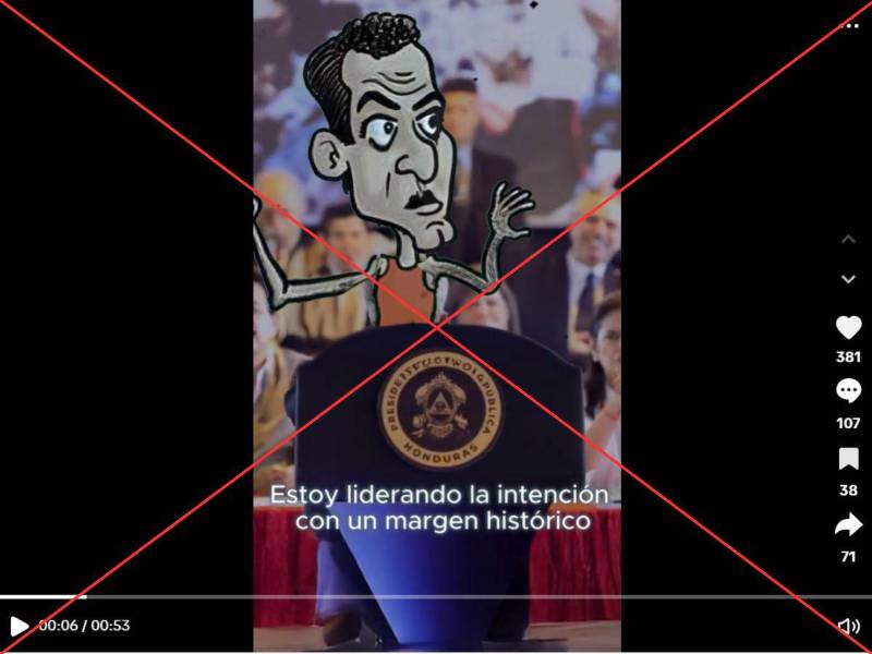 Captura de pantalla a una publicación de TikTok hecha el 27 de febrero de 2025