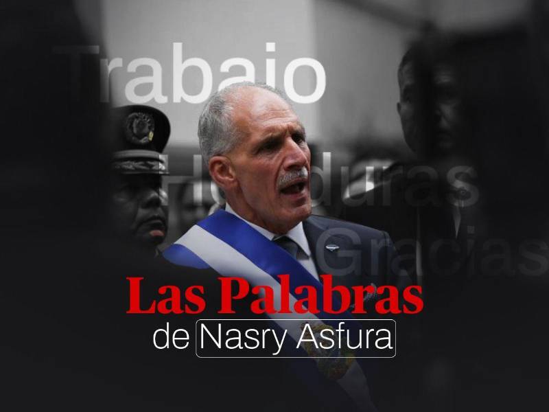 El discurso del presidente Nasry Asfura duró 14 minutos. Priorizó el trabajo y la unión.