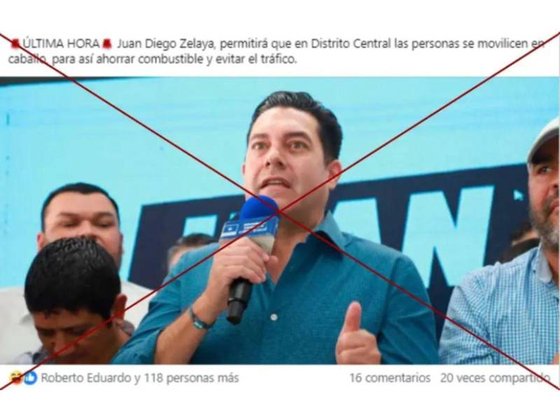 Captura de pantalla a una publicación de Facebook hecha el 23 de marzo de 2026.