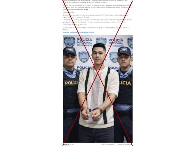 Captura de pantalla a una publicación de Facebook hecha el 23 de enero de 2026.