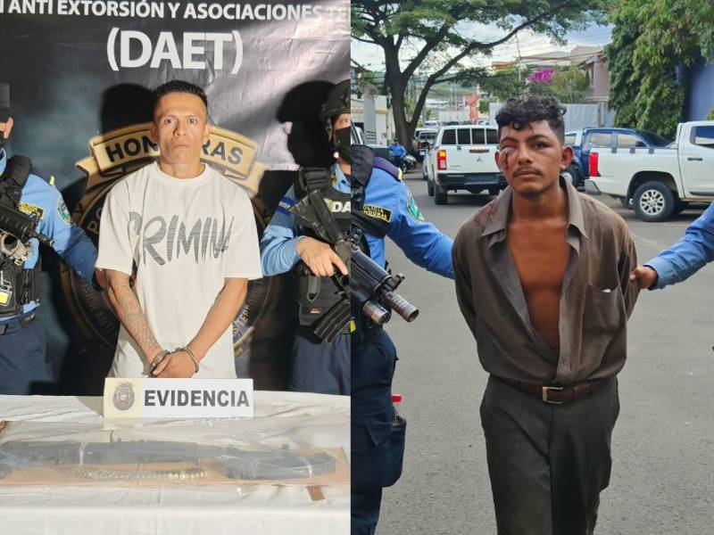 Werner Delminson Meléndez Alvarado, Warner, y Joel Flores López, apodado El Chino, presuntos miembros de la MS-13.