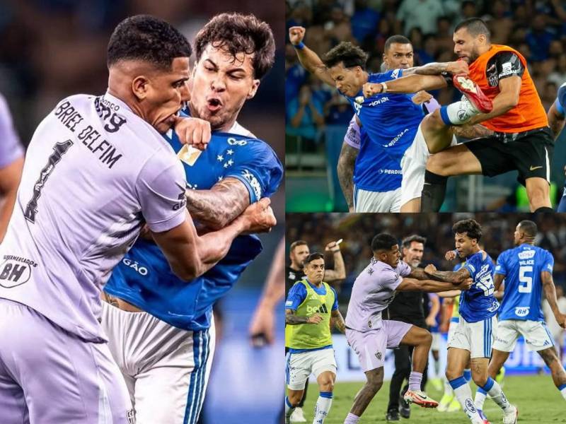 Penosas imágenes le dan la vuelta al mundo, luego de que se desencadenara una batalla campal en la final del Campeonato Mineiro entre Cruzeiro y Atlético Mineiro. Un total de 23 jugadores se fueron expulsados.