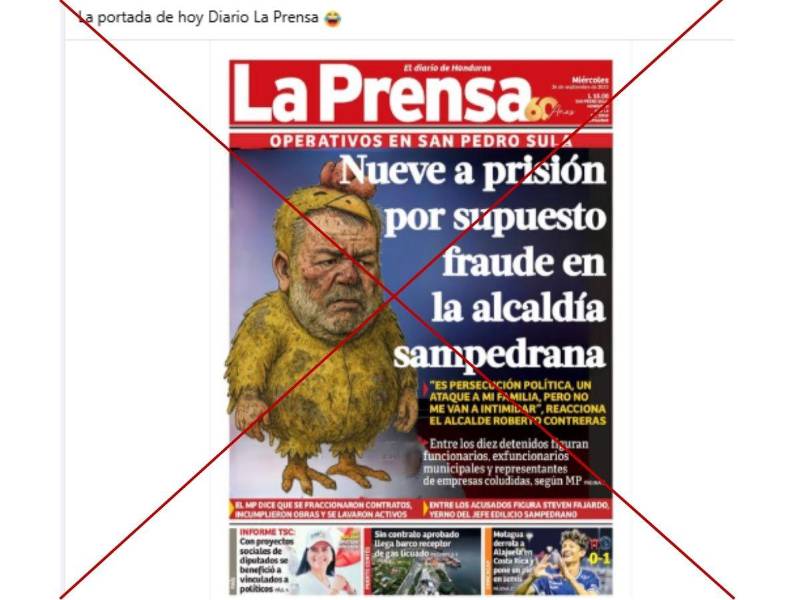 Captura de pantalla a una publicación de Facebook hecha el 26 de septiembre de 2025.