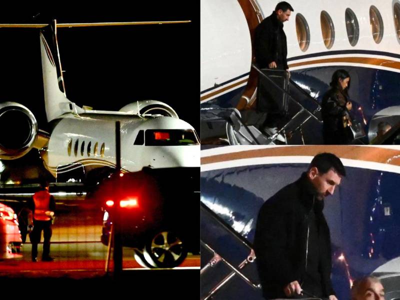 Lionel Messi fue captado junto con Antonela en su llegada a Rosario.
