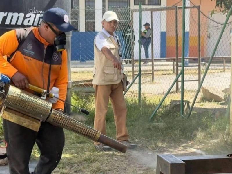 La comuna capitalina, en coordinación con COPECO y la Secretaría de Salud, comenzaron jornadas de fumigación en la colonia Los Pinos como parte de la campaña preventiva contra el dengue este sábado 21 de febrero.