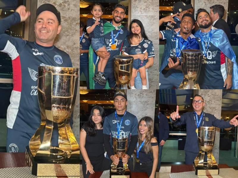 Motagua celebró el título de Liga Nacional en un reconocido hotel de Tegucigalpa. Las postales que dejó el festejo del Ciclón Azul.