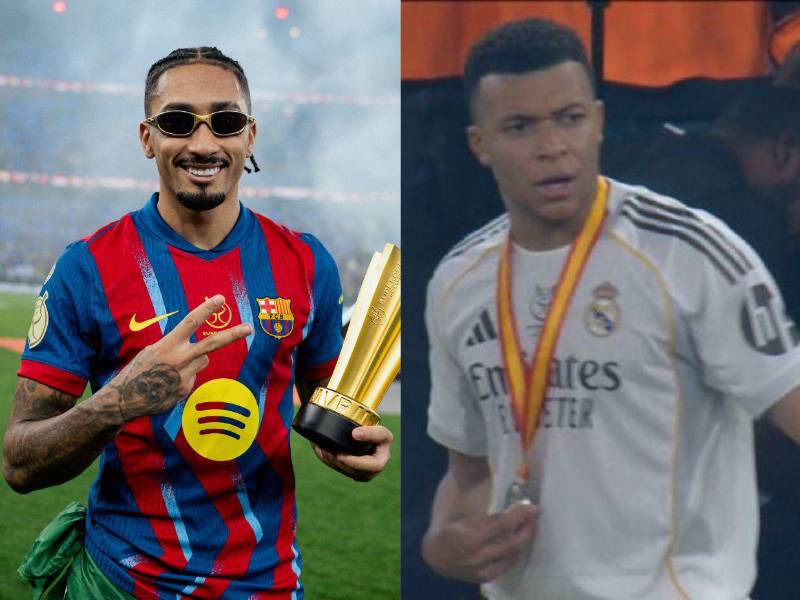 El éxtasis del Barcelona tras conquistar un nuevo título contrasta con la inexplicable actitud de Mbappé, quien pidió a sus compañeros retirarse del protocolo de premiación.