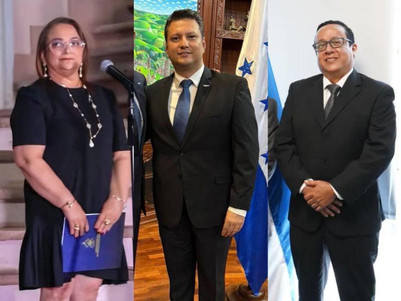 Los cambios alcanzan a las instituciones de Educación, Transporte y Mercadeo Agrícola. La información fue confirmada por el secretario de Comunicaciones y Estrategia del gobierno. En la imagen aparecen de izquierda a derecha: Arely Argueta, Emilio Maldonado y Allan Castillo.