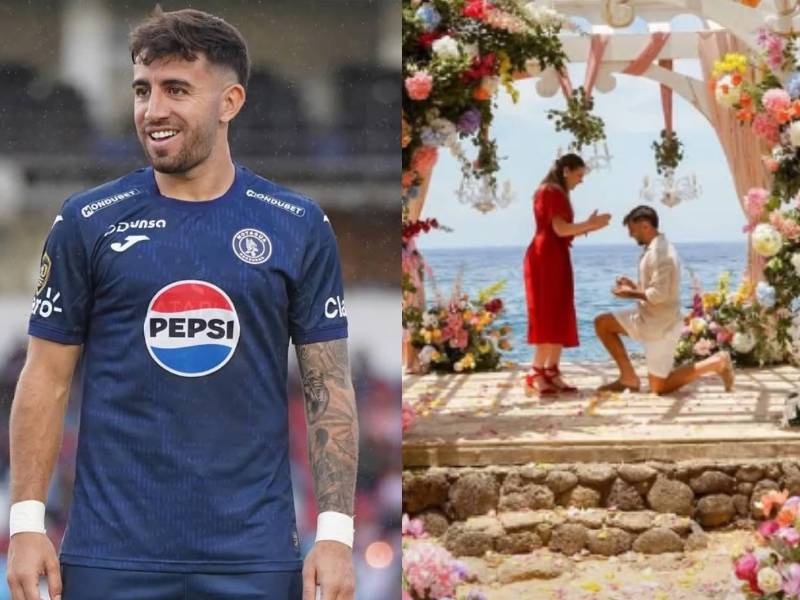 El delantero argentino Agustín Auzmendi sorprendió en las últimas horas al pedirle matrimonio a bella chica hondureña. Así fue la propuesta.