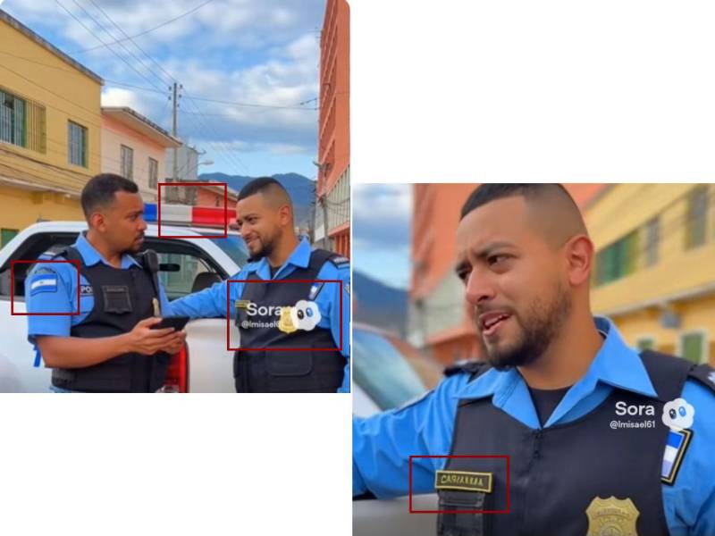 Inconsistencias detectadas por EH Verifica durante un análisis visual.