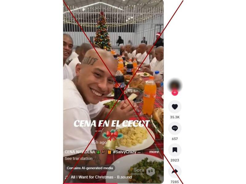 Captura de pantalla a una publicación de TikTok hecha el 10 de diciembre de 2025.