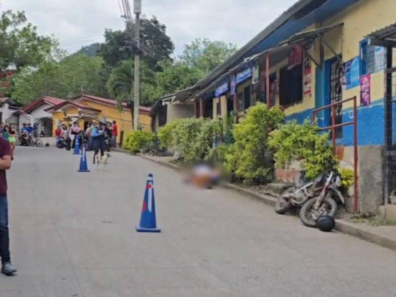 Escena donde quedó el cuerpo sin vida de Jairo Noé Ortiz Jiménez.