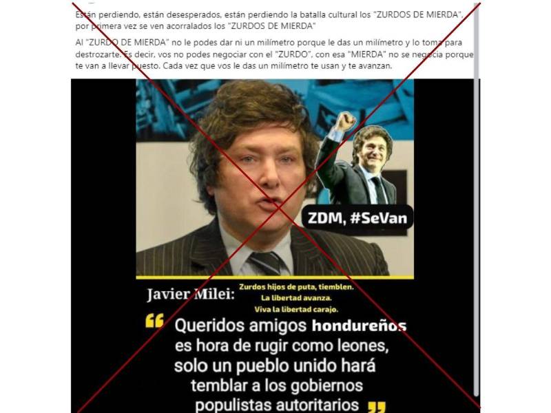 Captura de pantalla a una publicación de Facebook hecha el 30 de noviembre de 2025.