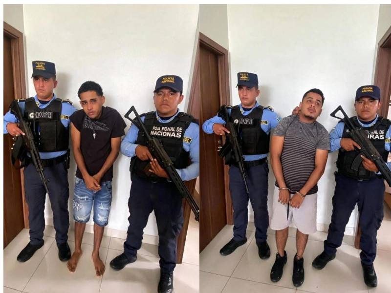 La Policía Nacional capturó a dos hombres que estarían vinculados al asesinato de Roberto Chavarría, ocurrido durante un asalto en un supermercado de Olanchito.