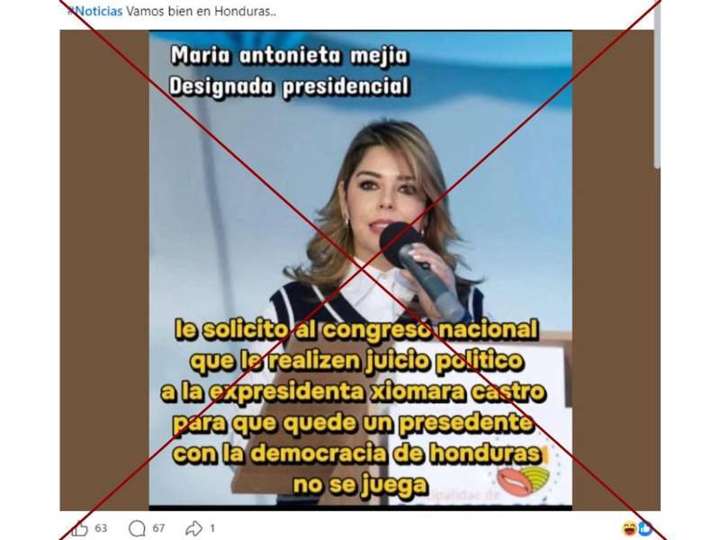 Captura de pantalla a una publicación de Facebook hecha el 8 de abril de 2026.