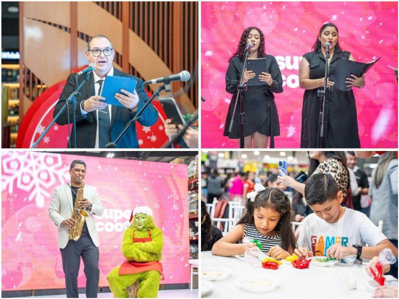 Supercoop inauguró la temporada navideña con un evento lleno de tradición, música y actividades familiares que transformaron Plaza Orquídeas en un escenario festivo.