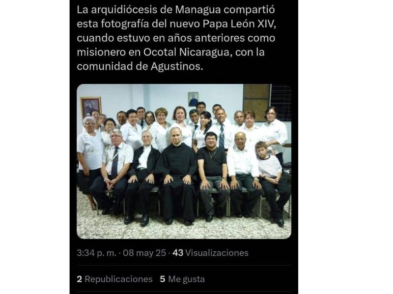 Captura de pantalla a una publicación de X hecha el 8 de mayo de 2025.