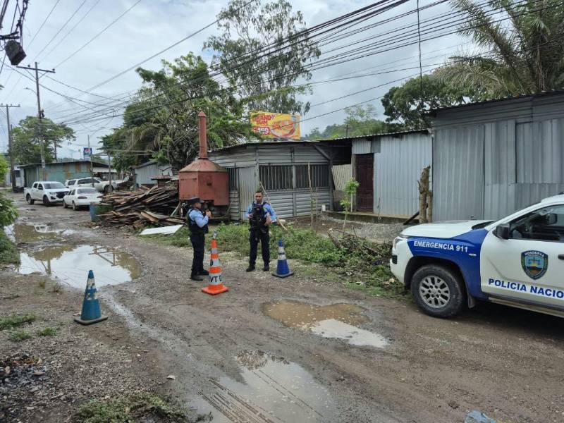 Escena donde se registró el crimen.