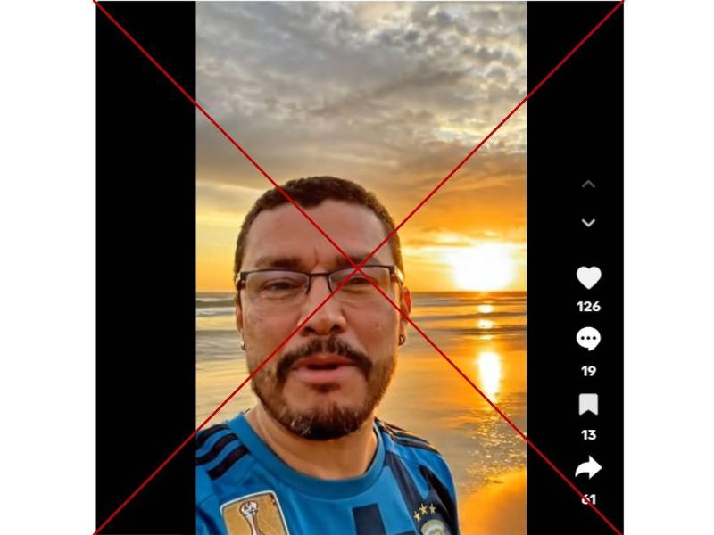 Captura de pantalla a una publicación de TikTok hecha el 31 de octubre de 2025.